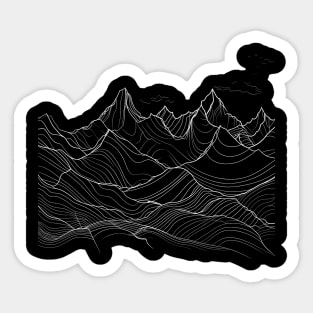 Minimalism Mountain Range light Sticker